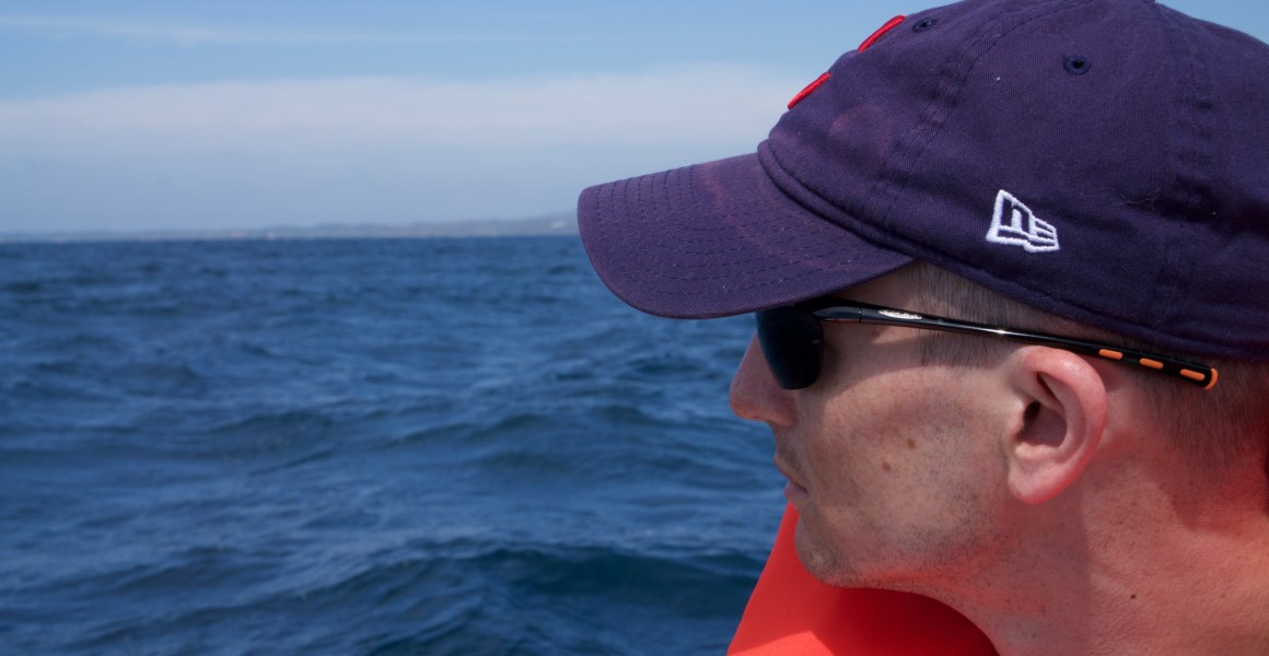 Phil scanning to ocean for whales